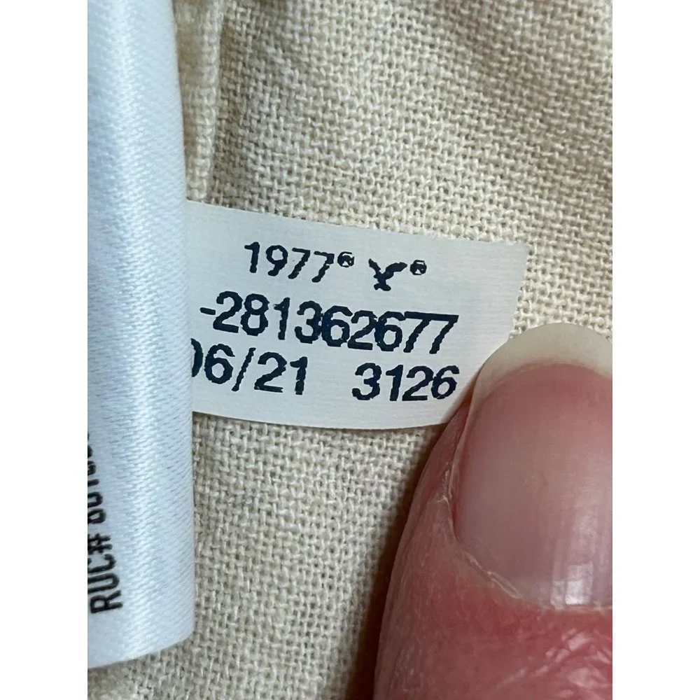 America Eagle Womens Size Large Off White Cream Button Up Jacket‎
